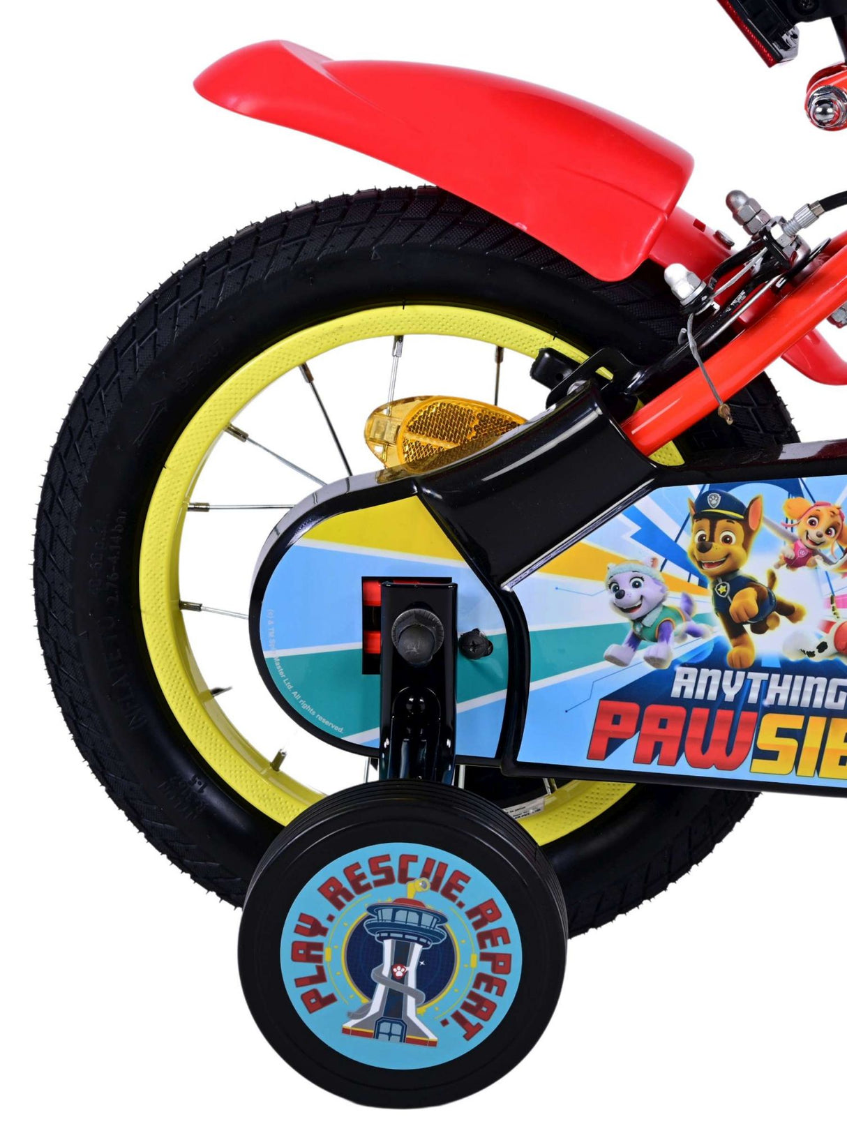 Volare Paw Patrol 12-Zoll-Kinderfahrrad Blau mit zwei Handbremsen - Sicherheit, Komfort und Spaß für jedes Kind!