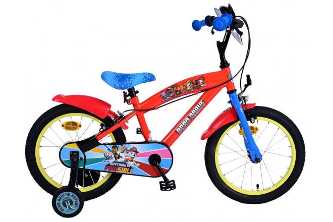 Volare Paw Patrol 16-Zoll-Kinderfahrrad Rot mit zwei Handbremsen - Sicherheit und Komfort in einem hochwertigen Design