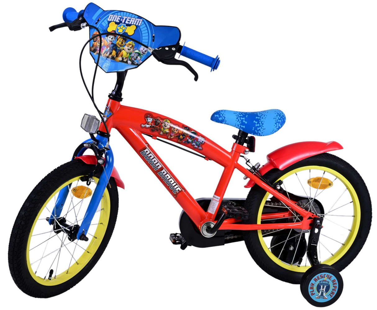 Volare Paw Patrol 16-Zoll-Kinderfahrrad Rot mit zwei Handbremsen - Sicherheit und Komfort in einem hochwertigen Design