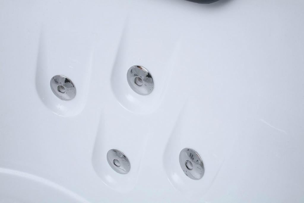 PureHaven Whirlpool 140x140 cm Wasserfall Heizung Lichttherapie Soundsystem Reinigungsprogramm Bluetooth-Soundsystem