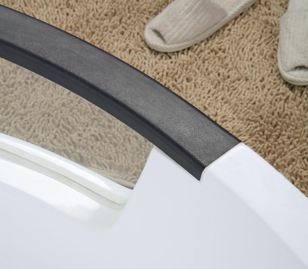 PureHaven Whirlpool 140x140 cm Wasserfall Heizung Lichttherapie Soundsystem Reinigungsprogramm Bluetooth-Soundsystem