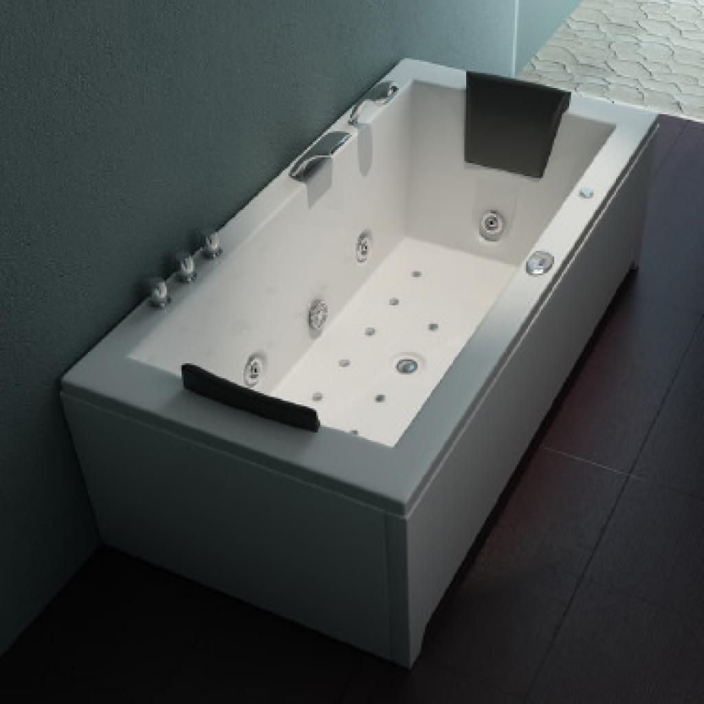 PureHaven Whirlpool 182x90cm Heizung Reinigungsprogramm & Lichttherapie Wasserfall Bluetooth-fähiges Soundsystem
