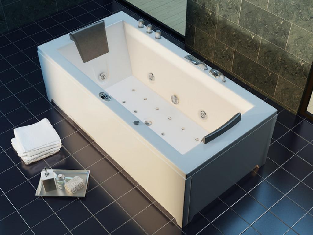 PureHaven Whirlpool 182x90cm Heizung Reinigungsprogramm & Lichttherapie Wasserfall Bluetooth-fähiges Soundsystem