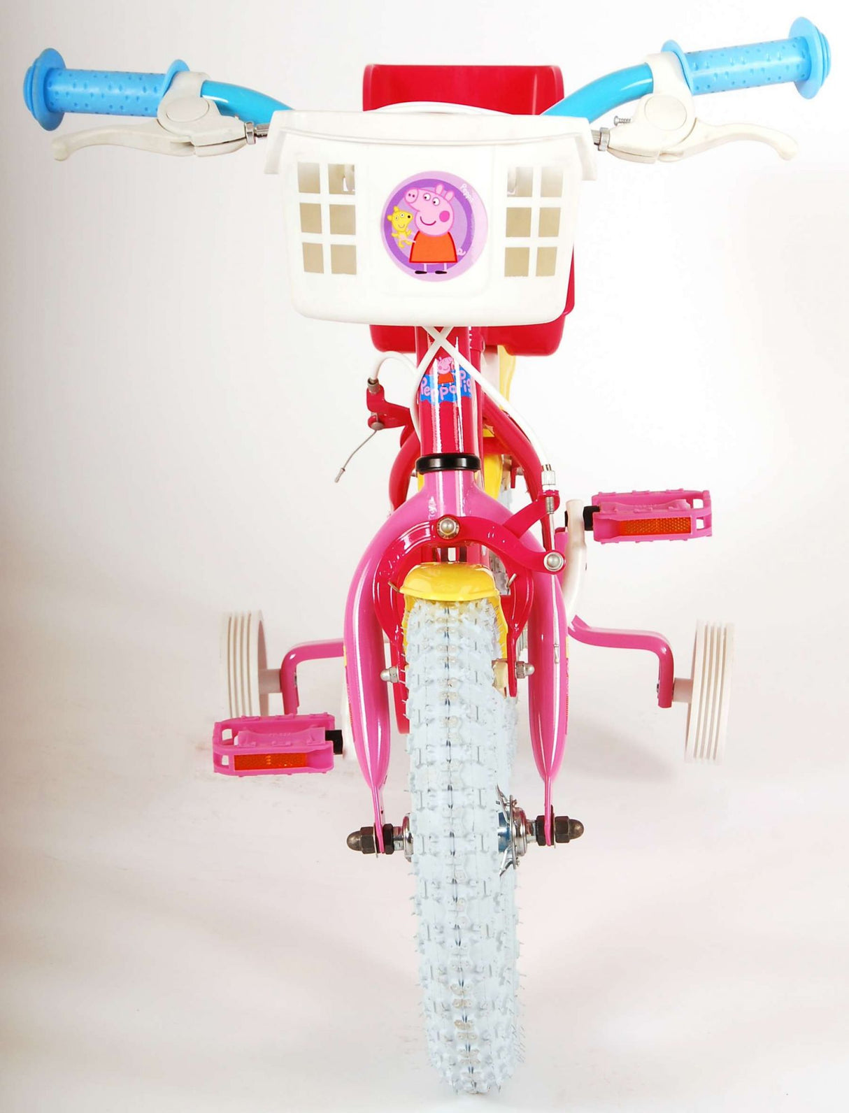 Volare Peppa Pig Kinderfahrrad - Mädchen - 12 Zoll - Pink - Zwei Handbremsen