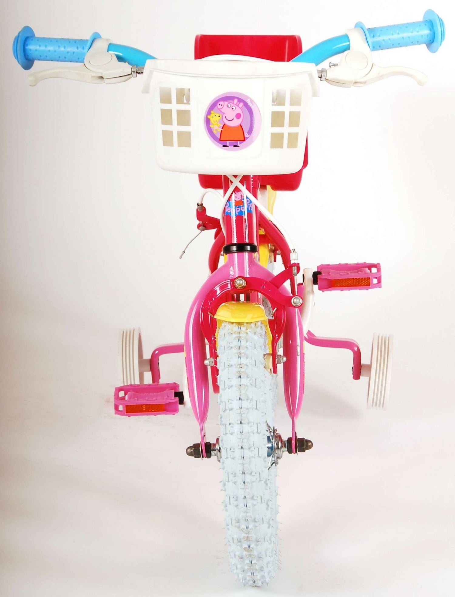 Volare Peppa Pig Kinderfahrrad - Mädchen - 12 Zoll - Pink - Zwei Handbremsen