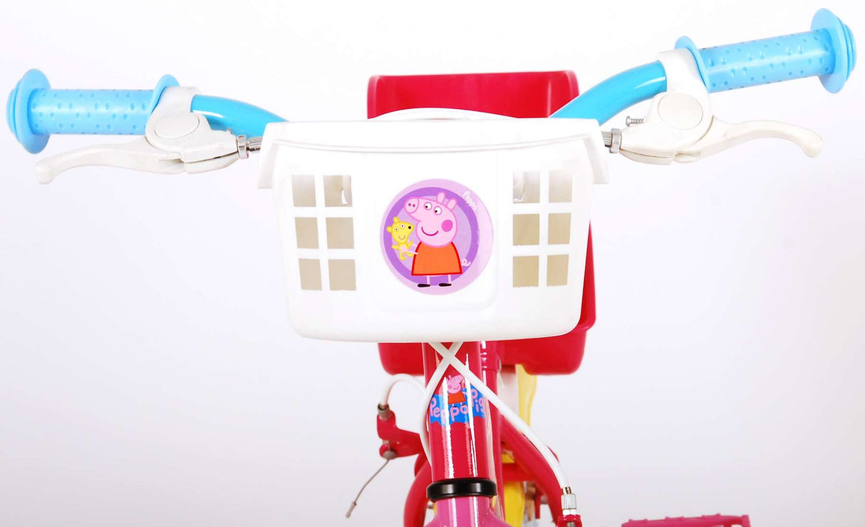 Volare Peppa Pig Kinderfahrrad - Mädchen - 12 Zoll - Pink - Zwei Handbremsen