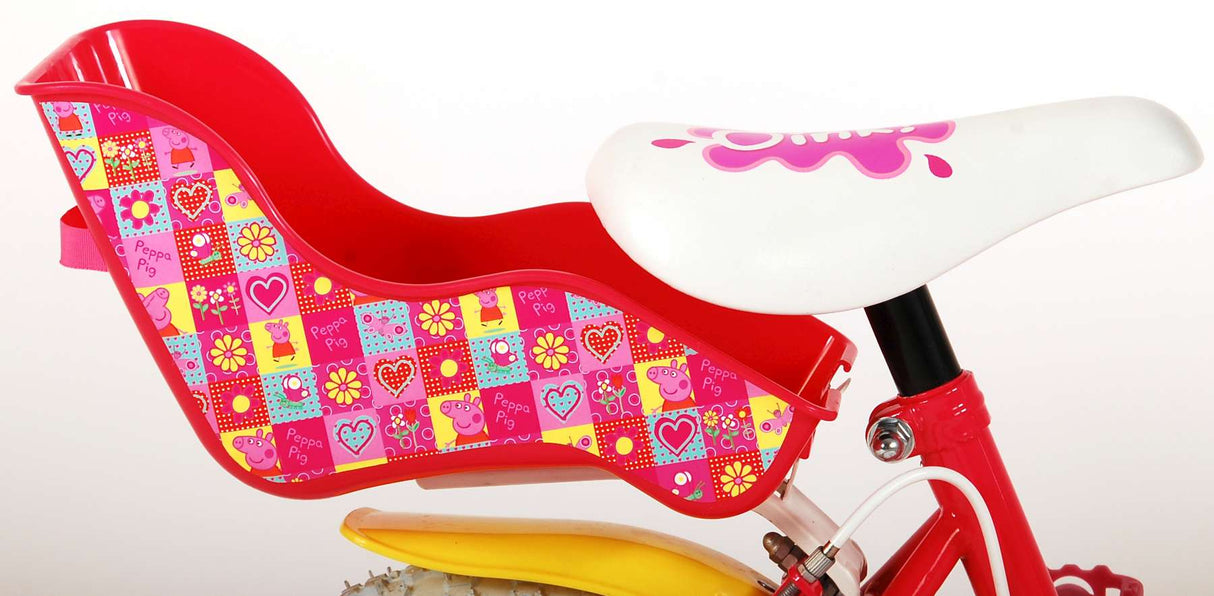 Volare Peppa Pig Kinderfahrrad - Mädchen - 12 Zoll - Pink - Zwei Handbremsen