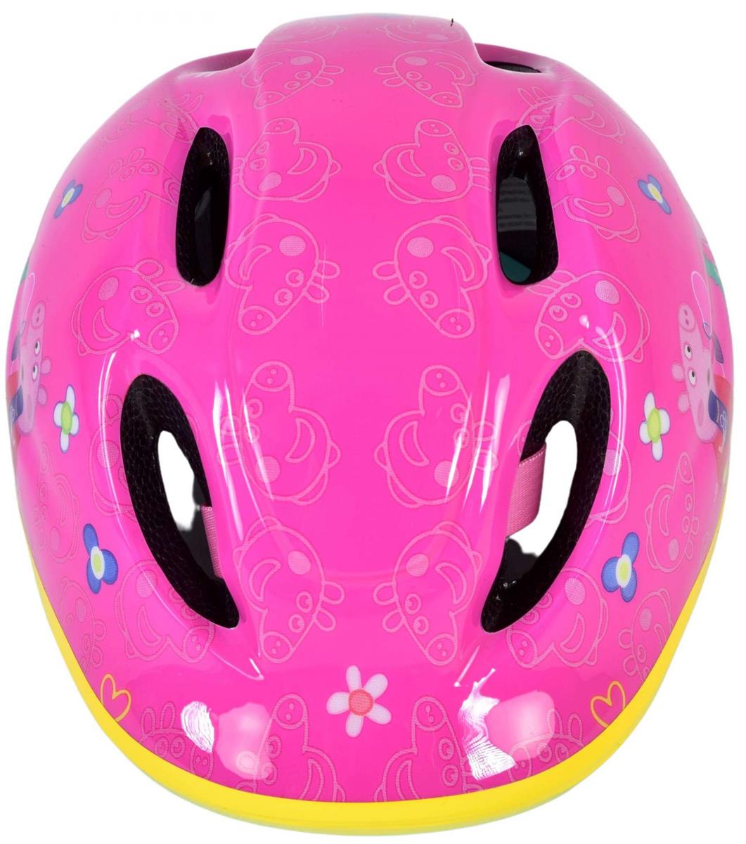 Volare Peppa Pig Fahrradhelm Rosa - Verstellbar, leicht und sicher! Kopfumfang 51-55 cm. Mit Sonnenblende und Belüftungslöchern. TÜV/GS geprüft
