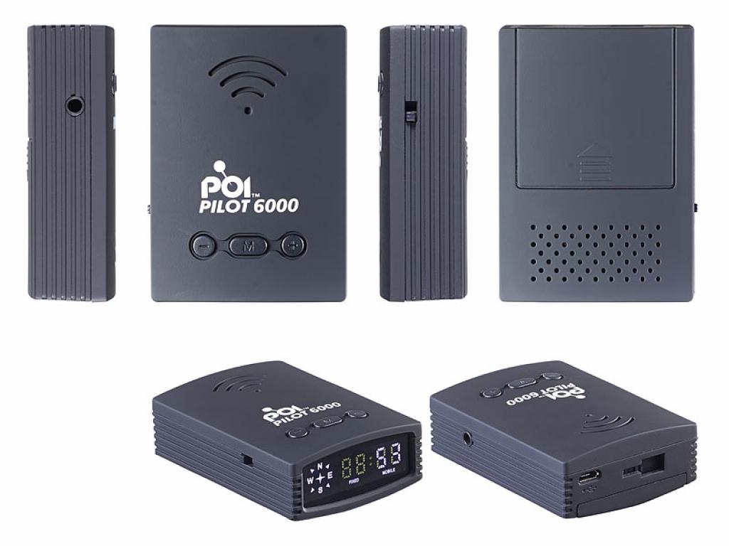 POI Pilot 6000 GPS Blitzer und Radarwarner Gefahren-Warner mit POI-Daten für Europa