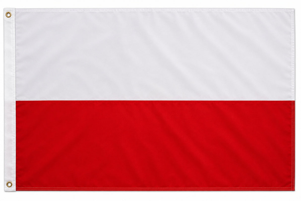 Flagge Polen 90 x 150 cm Fahne mit 2 Ösen 100g/m² Stoffgewicht Hissflagge zum Hissen