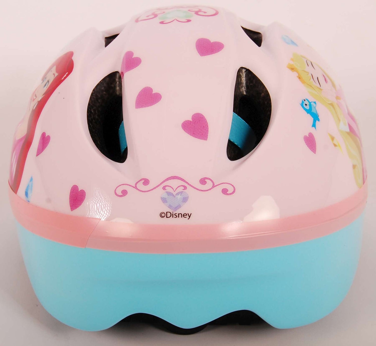 Volare Disney Princess Fahrradhelm in Rosa für Ihre kleine Prinzessin - TÜV/GS geprüft, Kopfumfang 52-56 cm, verstellbar, leicht und sicher!
