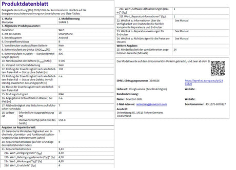 Produktdatenblatt
