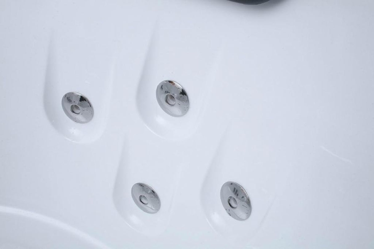 PureHaven Whirlpool 172x172 cm Wasserfall Heizung Lichttherapie Soundsystem Reinigungsprogramm Bluetooth-Soundsystem