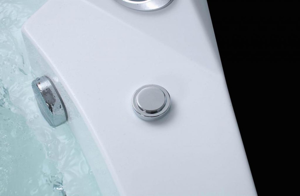 PureHaven Whirlpool 172x172 cm Wasserfall Heizung Lichttherapie Soundsystem Reinigungsprogramm Bluetooth-Soundsystem