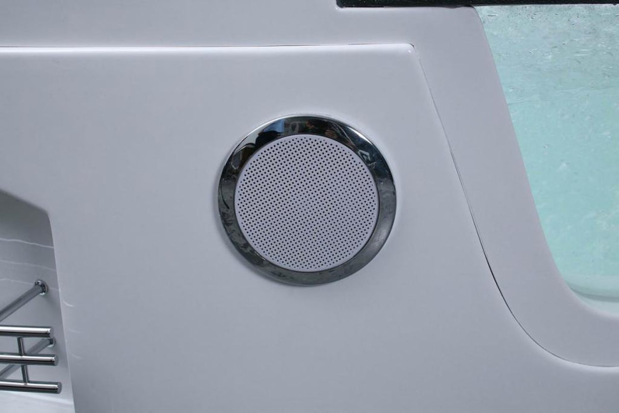 PureHaven Whirlpool 172x172 cm Wasserfall Heizung Lichttherapie Soundsystem Reinigungsprogramm Bluetooth-Soundsystem