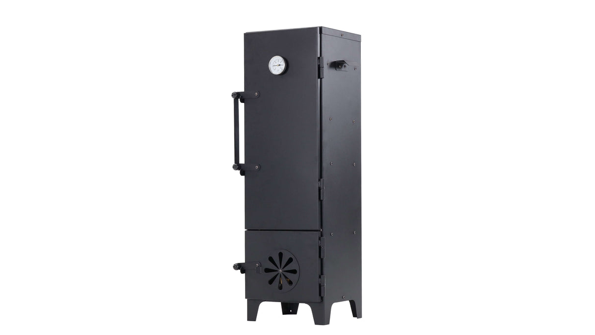 Räucherofen DUO Profilansicht von rechts mit geschlossener Tür