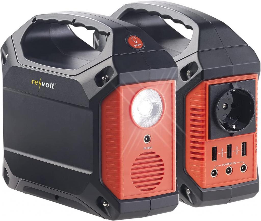 revolt HSG-420 Solarpanel Powerbank Powerstation & Solar-Generator mit faltbarem 50-W-Solarpanel