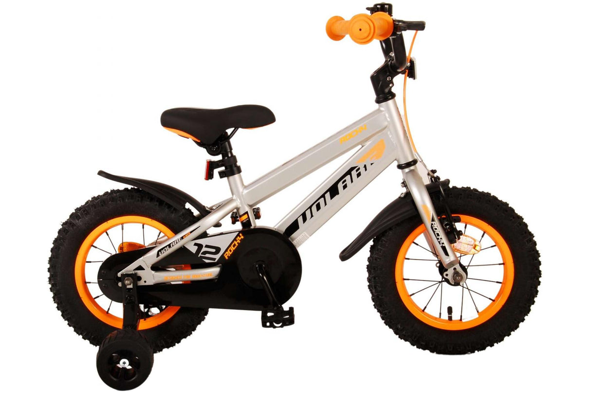 Volare Rocky Kinderfahrrad - Jungen - 12 Zoll - Grau