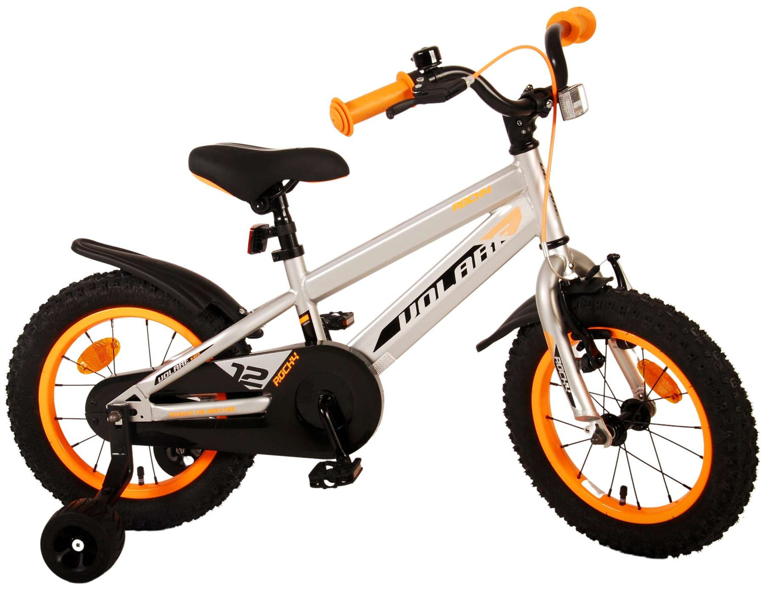 Volare Rocky Kinderfahrrad - Jungen - 14 Zoll - Grau