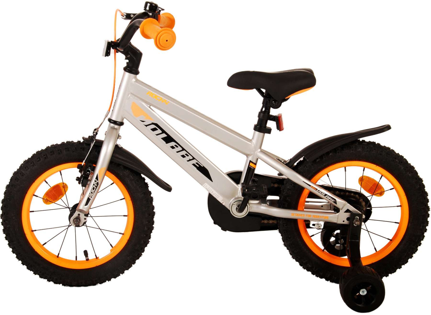 Volare Rocky Kinderfahrrad - Jungen - 14 Zoll - Grau