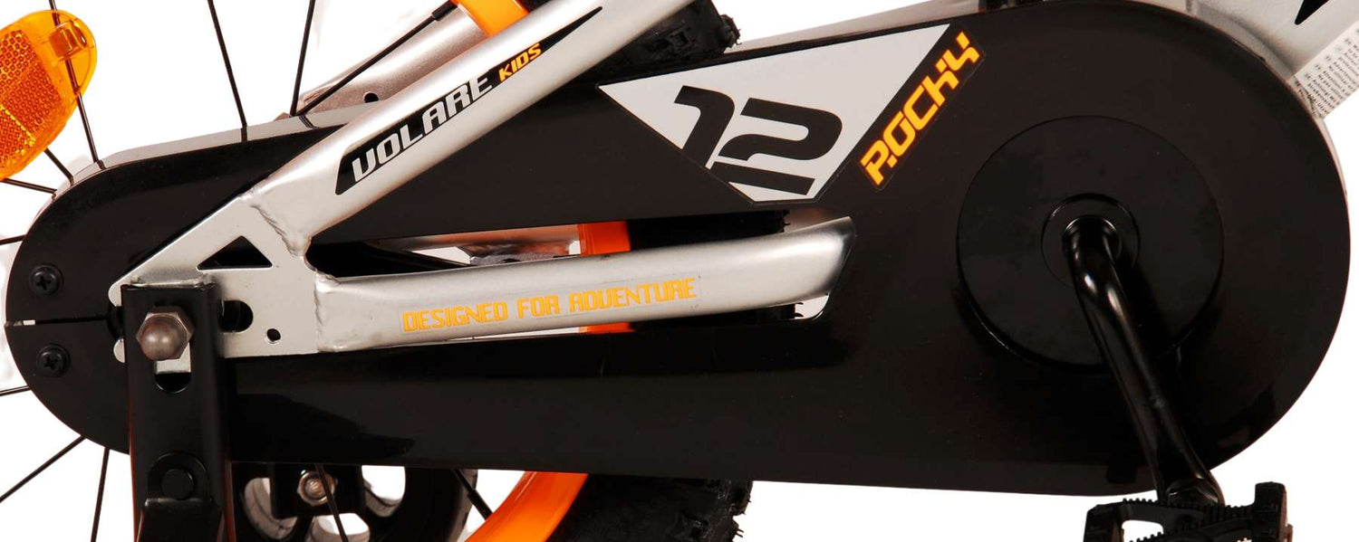 Volare Rocky Kinderfahrrad - Jungen - 14 Zoll - Grau