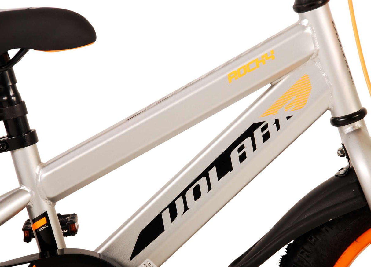 Volare Rocky Kinderfahrrad - Jungen - 14 Zoll - Grau