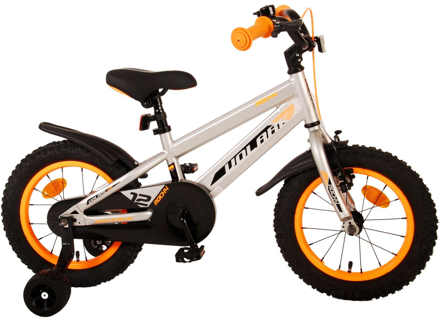 Volare Rocky Kinderfahrrad - Jungen - 14 Zoll - Grau