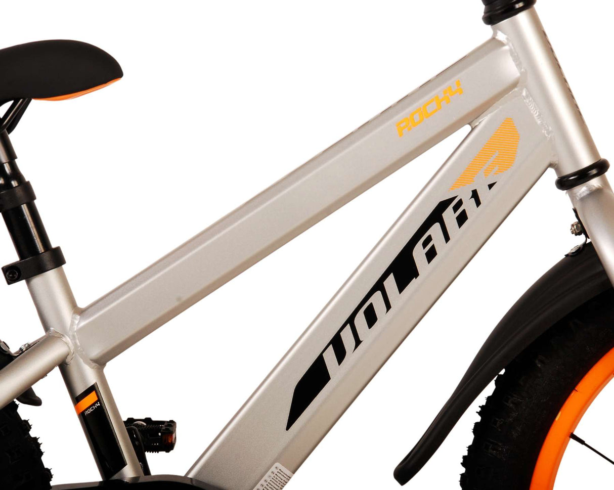 Volare Rocky Kinderfahrrad - Jungen - 18 Zoll - Grau