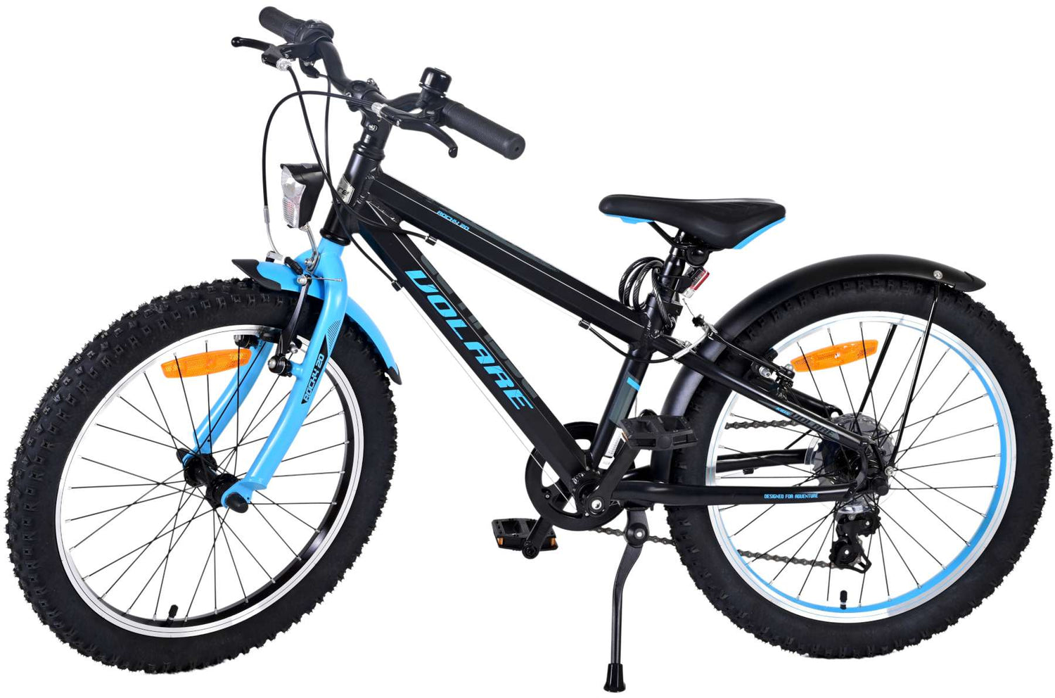 Volare Rocky Kinderfahrrad - 20 Zoll - Schwarz Blau - 95% fertig - 6 speed - Prime Collection