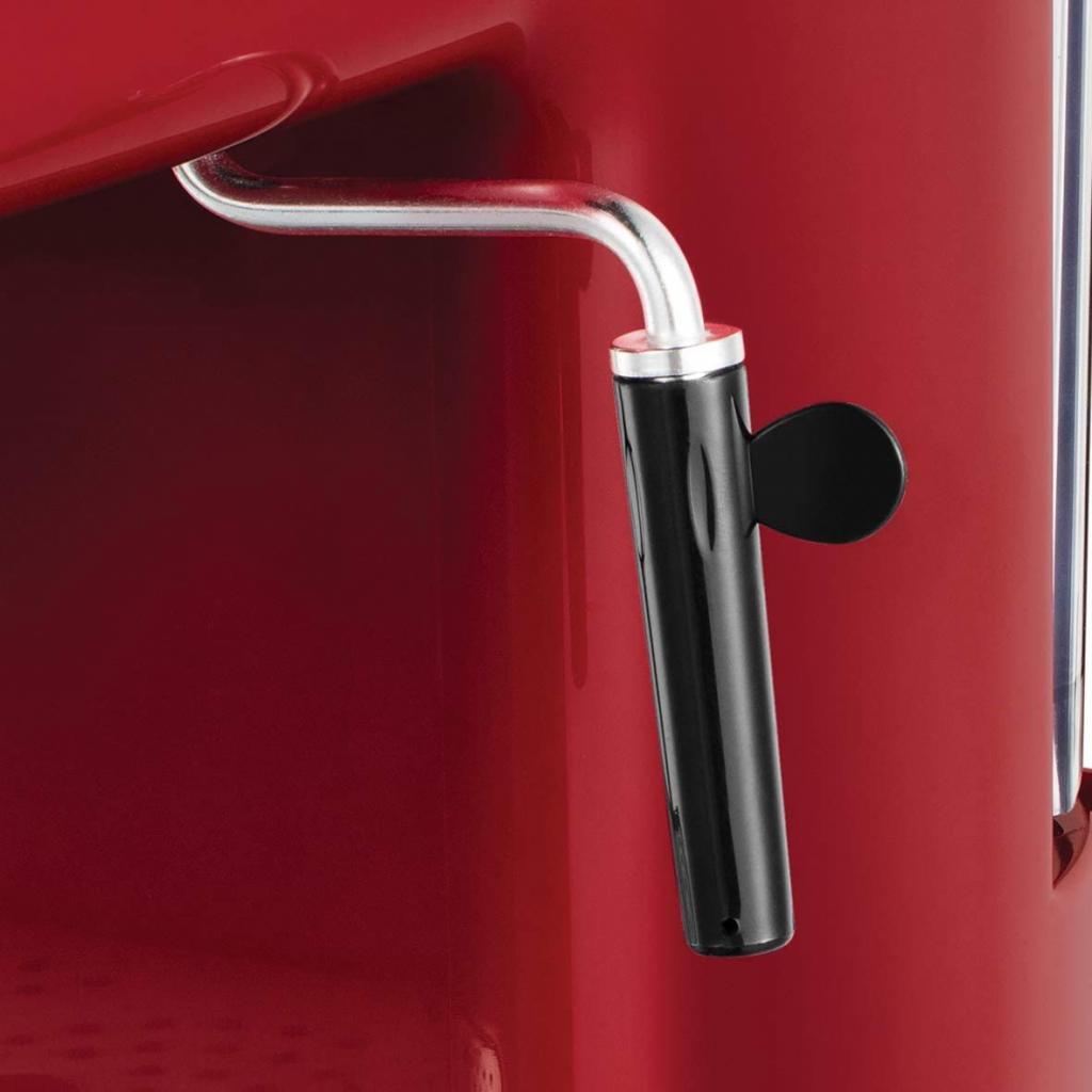 Russell Hobbs Siebträger Retro Espressomaschine Rot + 2 Tasseinsätzen + Wassertank+ Milchschaumdüse