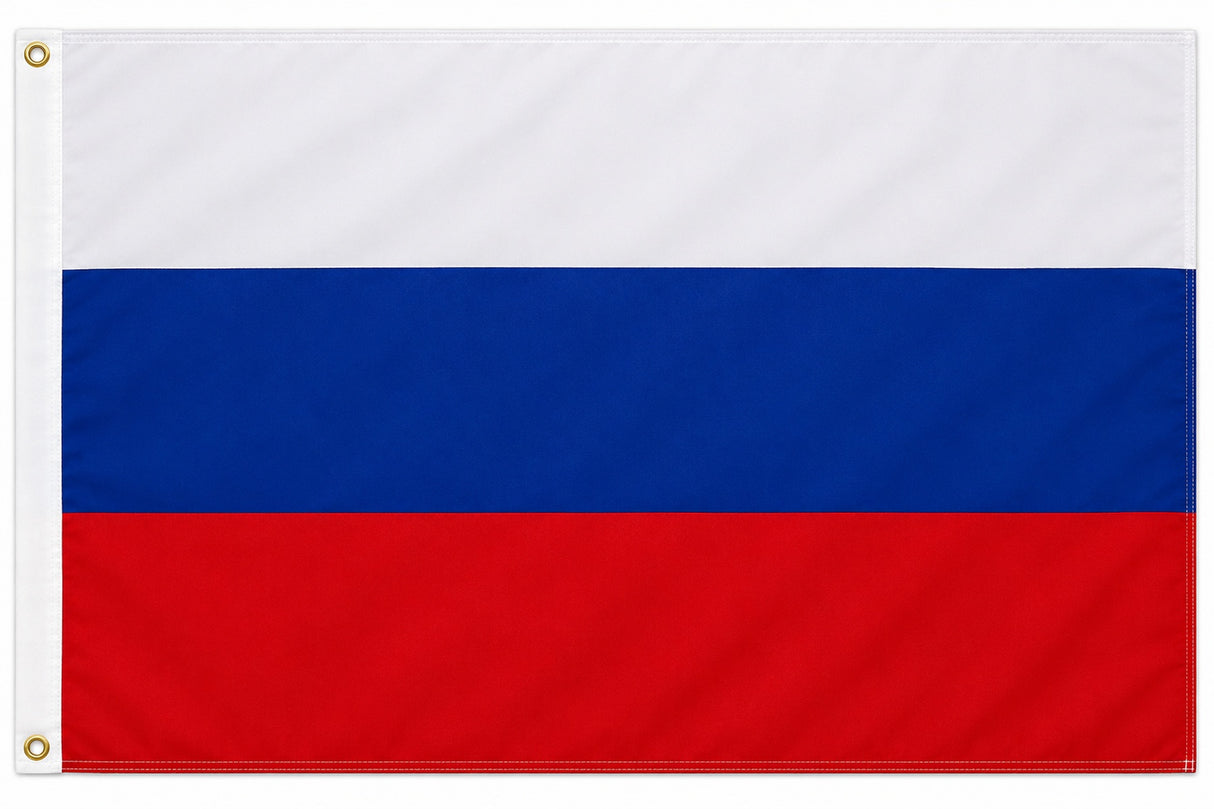 Flagge Russland 90 x 150 cm Fahne mit 2 Ösen 100g/m² Stoffgewicht Hissflagge für Mast