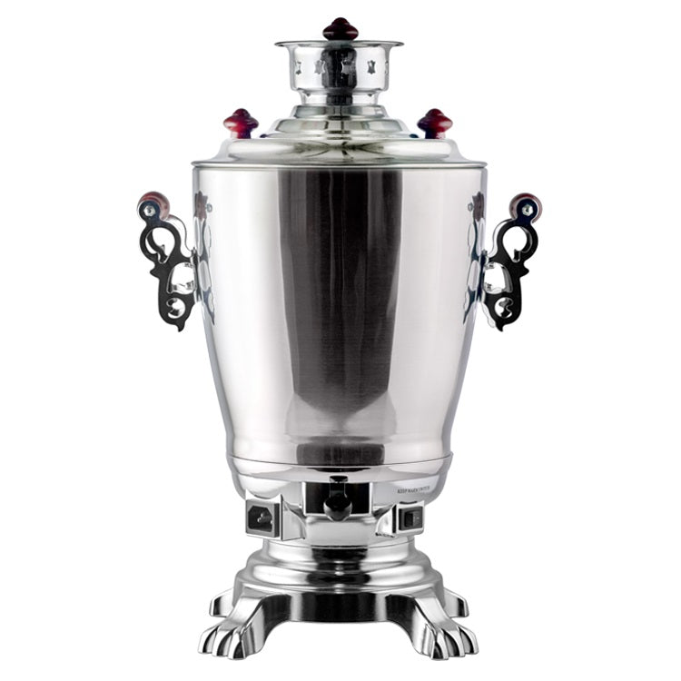 Elektrischer Samowar Tula 3,2L - Traditioneller Teekocher & Wasserkocher aus Edelstahl – Ideal für Teezeremonien, Camping & Garten