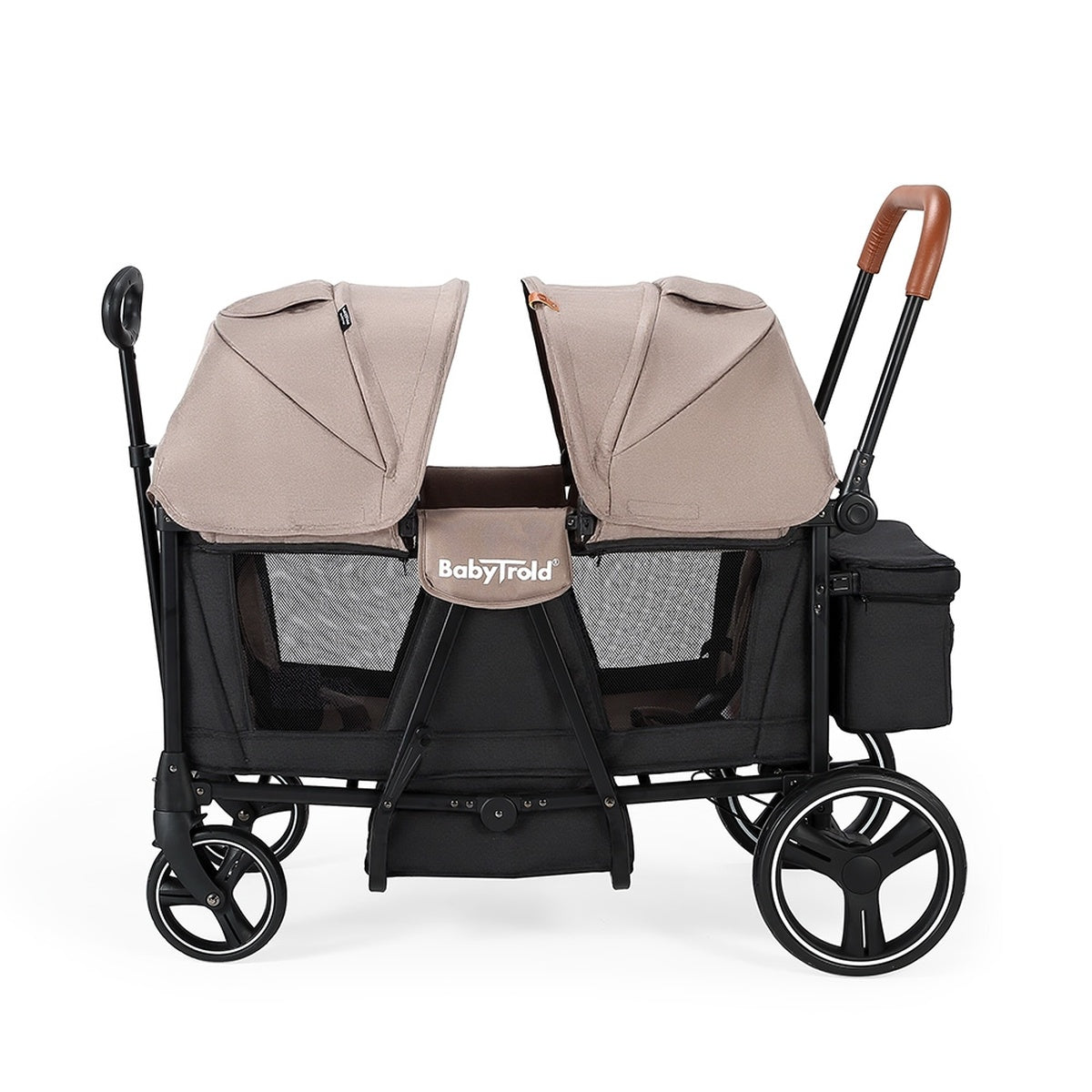 BabyTrold Adventure Bollerwagen für Kinder 2-Sitzer faltbar mit XXL-Verdeck