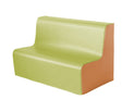 Schaumstoff-Sitzbank für Kinder in grüner und brauner Farbgestaltung, bequem und robust