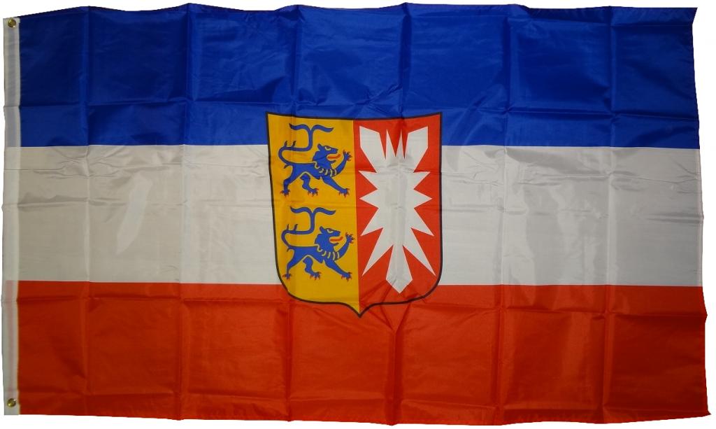 Flagge Schleswig-Holstein 250 x 150 cm Fahne mit 3 Ösen 100g/m² Stoffgewicht Hissen