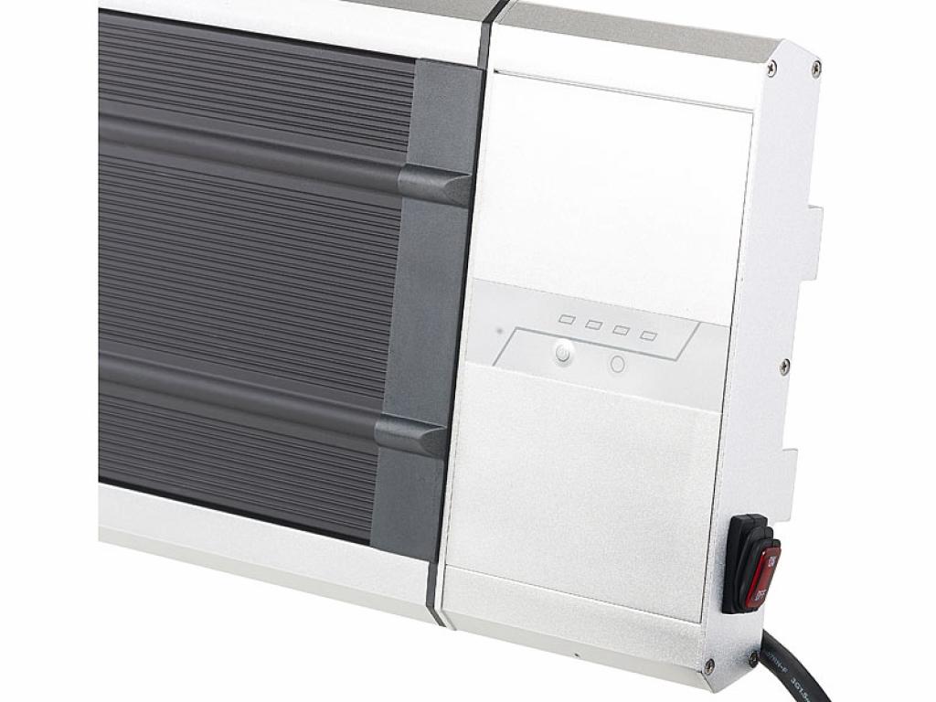 Semptec Infrarot-Dunkelheizstrahler RA-324 Timer Fernbedienung 2.400 Watt IP55 Heizung