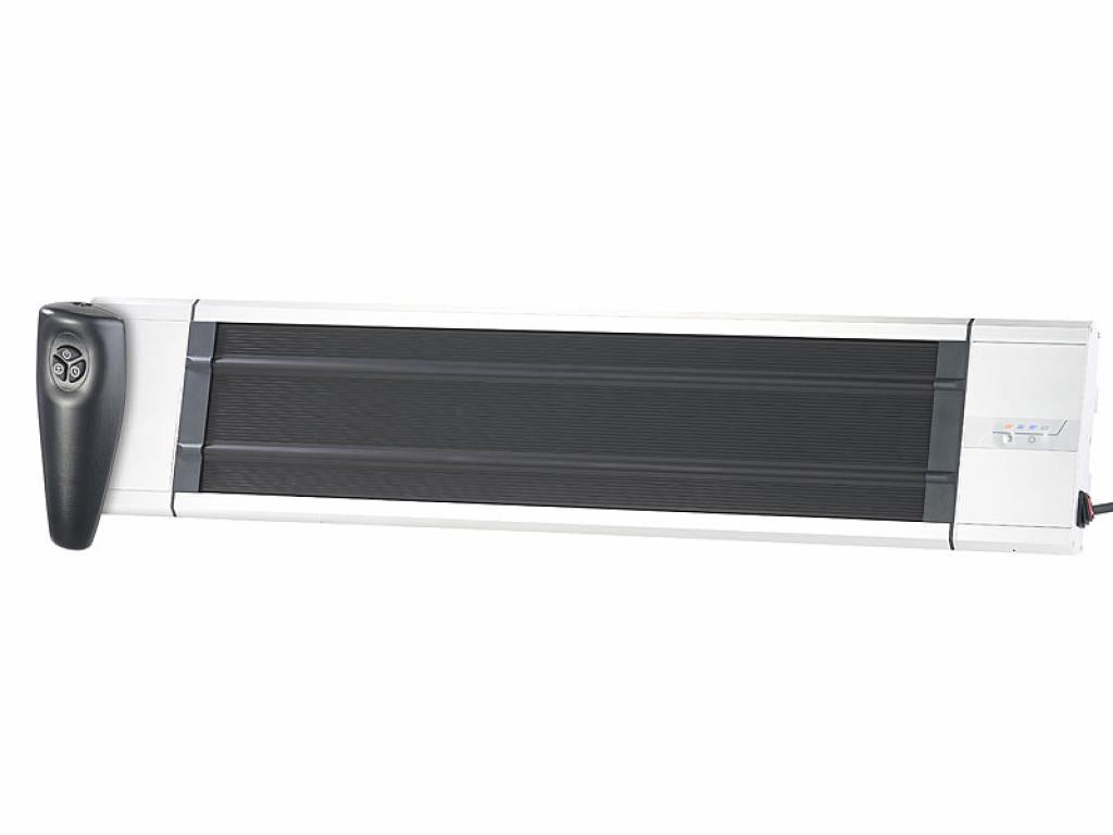 Semptec Infrarot-Dunkelheizstrahler RA-324 Timer Fernbedienung 2.400 Watt IP55 Heizung