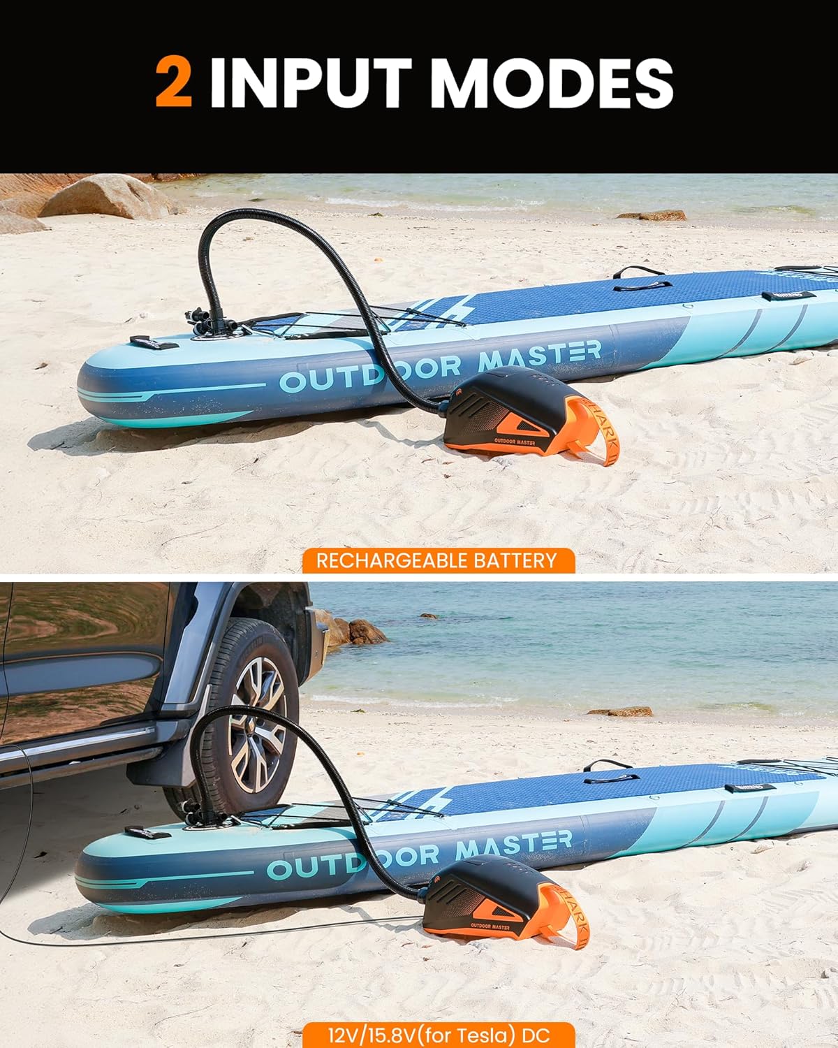 Outdoormaster Shark 3 hat 2 Stromversorgungsarten