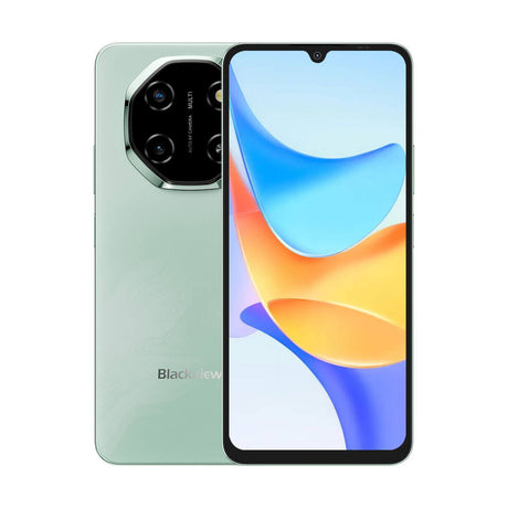 Das Blackview Shark 6 in Grün mit Vorderseite und Rückseite