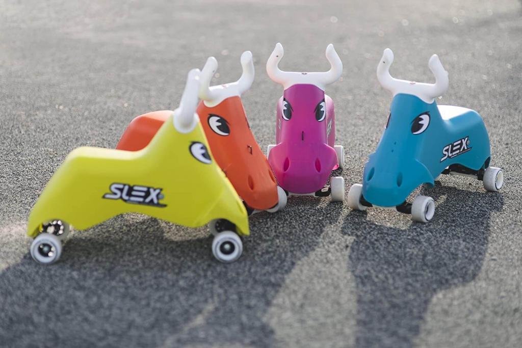 SLEX RodeoBull Rutschfahrzeug in grün Kinder Rutschauto ABEC 3 Longboard Rollen bis 35kg