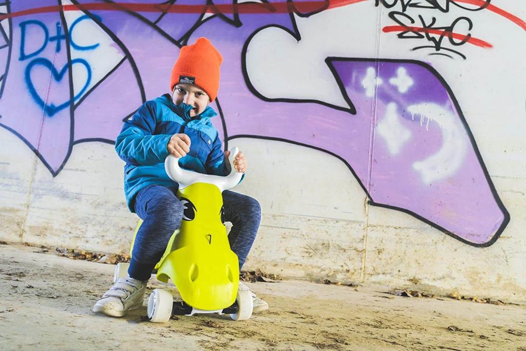 SLEX RodeoBull Rutschfahrzeug in grün Kinder Rutschauto ABEC 3 Longboard Rollen bis 35kg