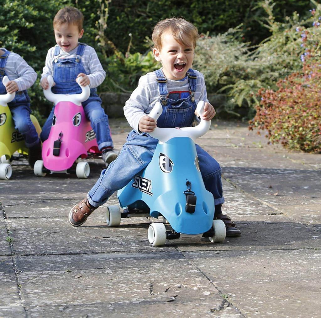 SLEX RodeoBull Rutschfahrzeug in pink Kinder Rutschauto ABEC 3 Longboard Rollen bis 35kg