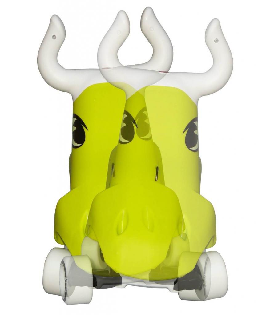 SLEX RodeoBull Rutschfahrzeug in grün Kinder Rutschauto ABEC 3 Longboard Rollen bis 35kg