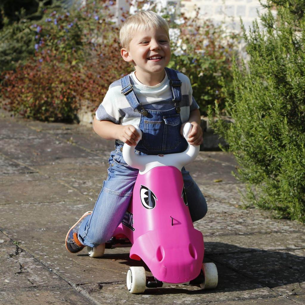 SLEX RodeoBull Rutschfahrzeug in pink Kinder Rutschauto ABEC 3 Longboard Rollen bis 35kg