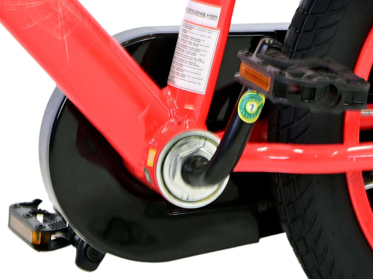 Volare Marvel Spider-Man Kinderfahrrad für Jungen - 14 Zoll in Rot/Blau