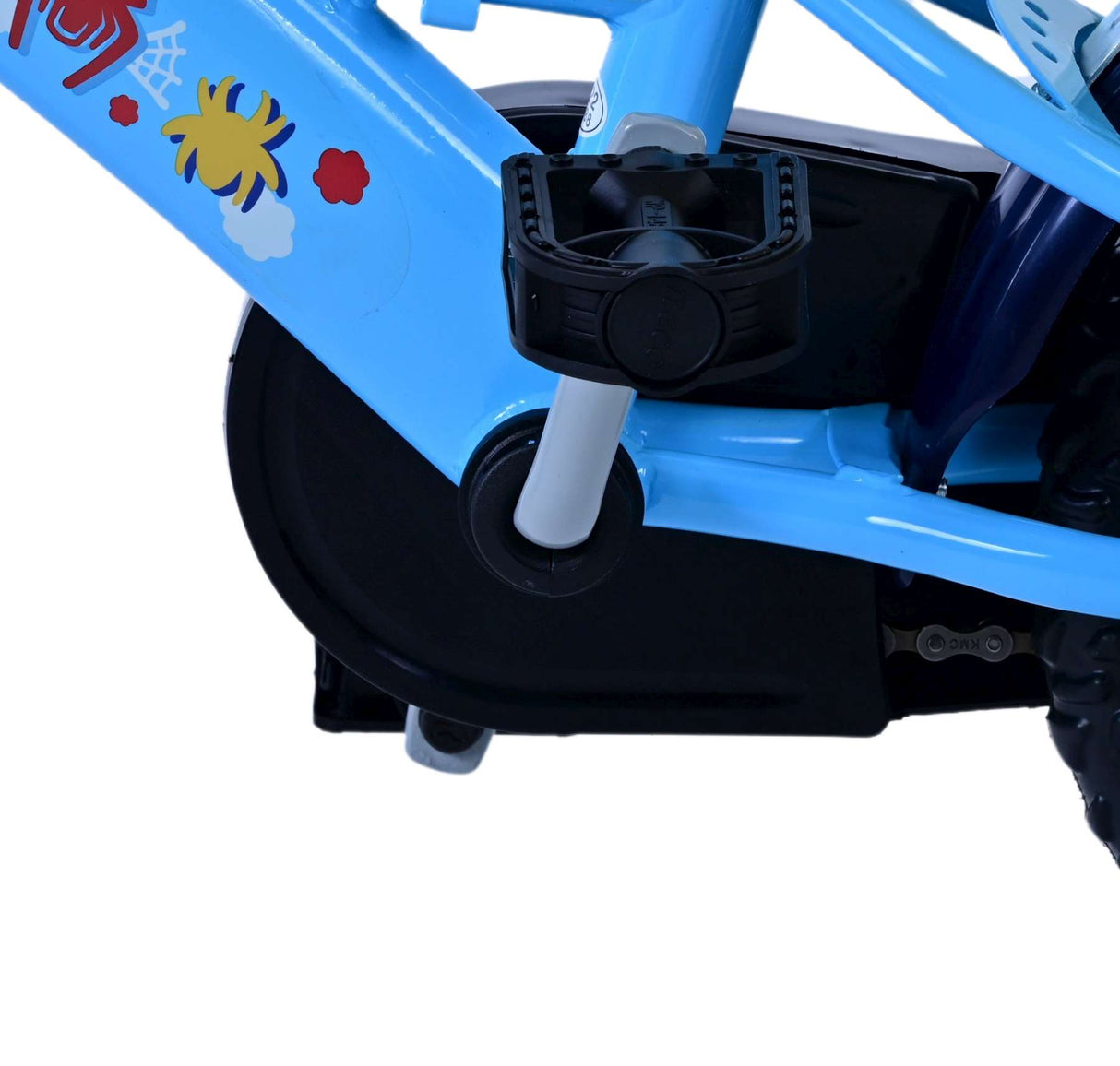 Volare Spidey Kinderfahrrad für Jungen - 12 Zoll - Blau mit Sicherheitsmerkmalen