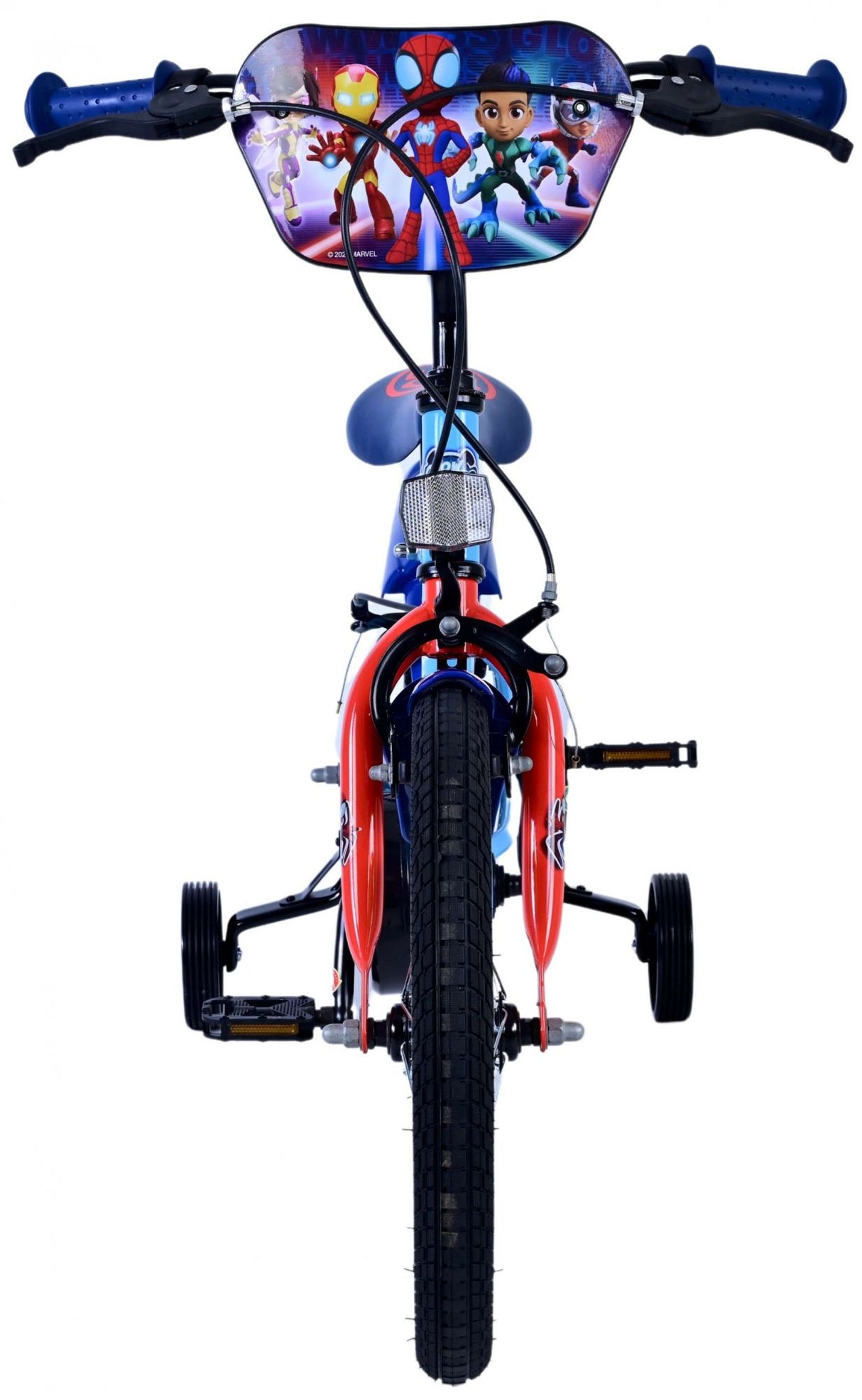 Volare Spidey Kinderfahrrad für Jungen - 16 Zoll in Blau mit Zweihandbremsen