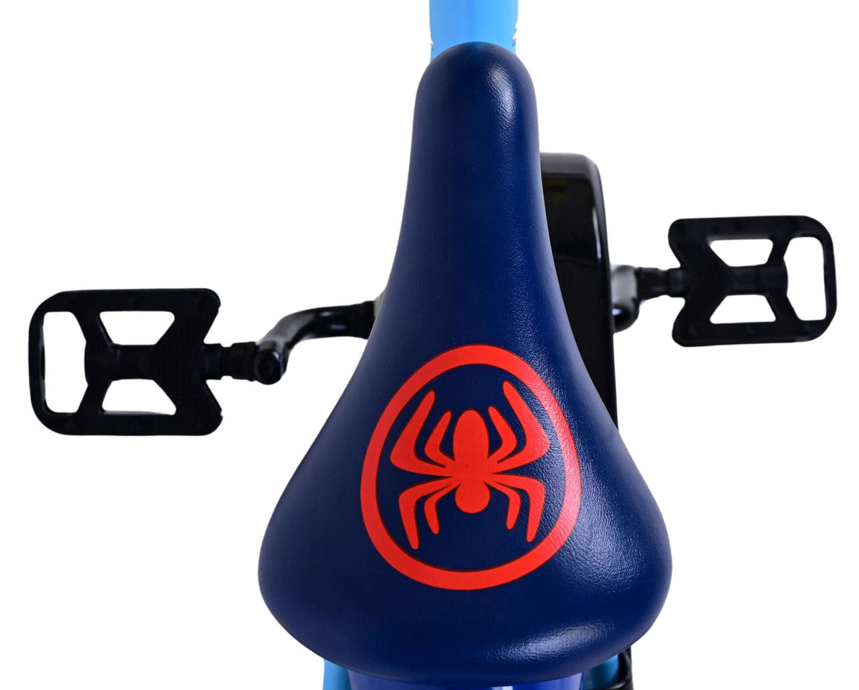 Volare Spider-Man 12-Zoll-Kinderfahrrad mit Handbremse, Rücktrittbremse und abnehmbaren Stützrädern - Offiziell lizenziertes Produkt