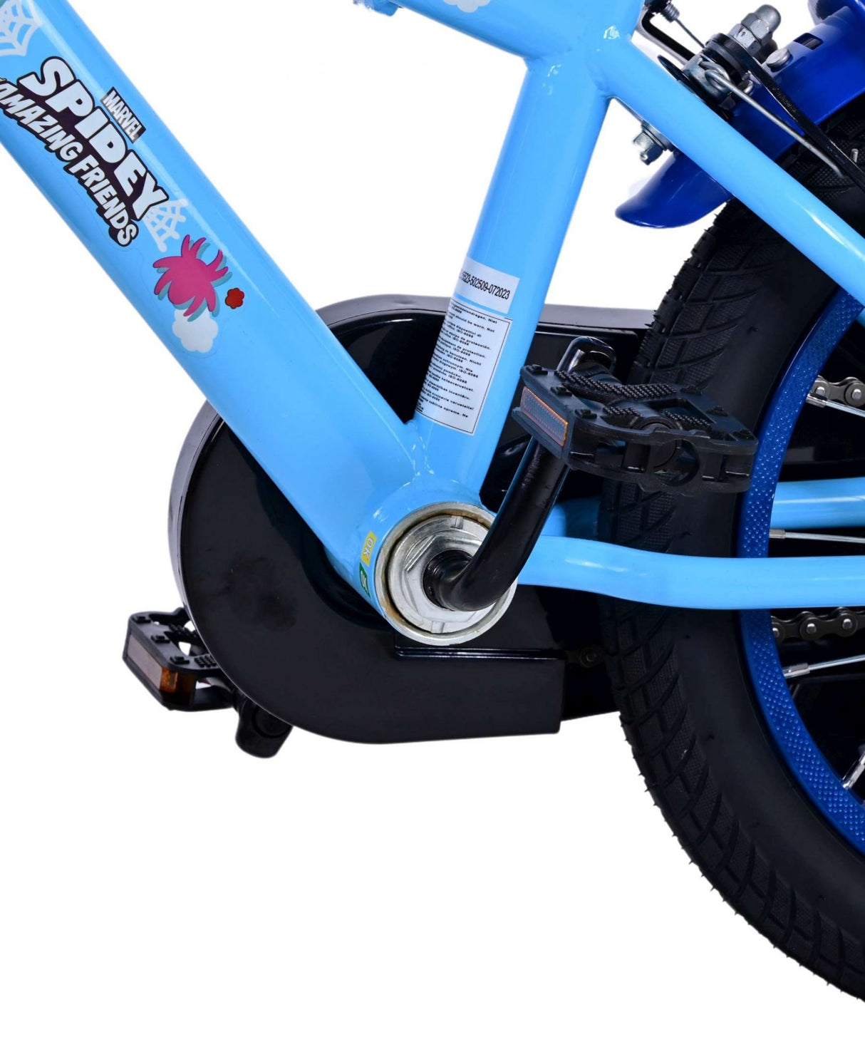 Volare Spider-Man 14 Zoll Kinderfahrrad Blau - Sicherheit, Komfort und langanhaltende Freude!