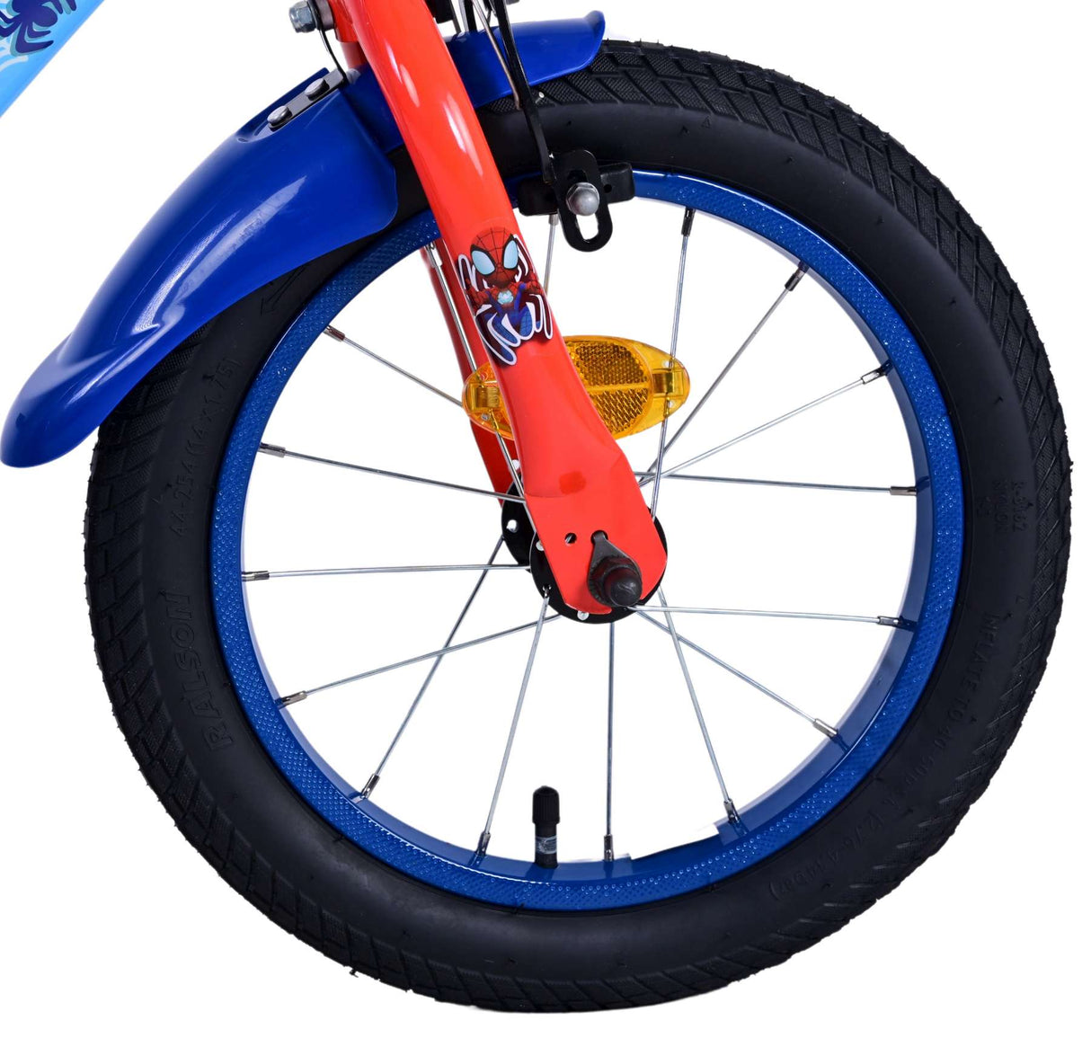 Volare Spider-Man 14 Zoll Kinderfahrrad Blau - Sicherheit, Komfort und langanhaltende Freude!